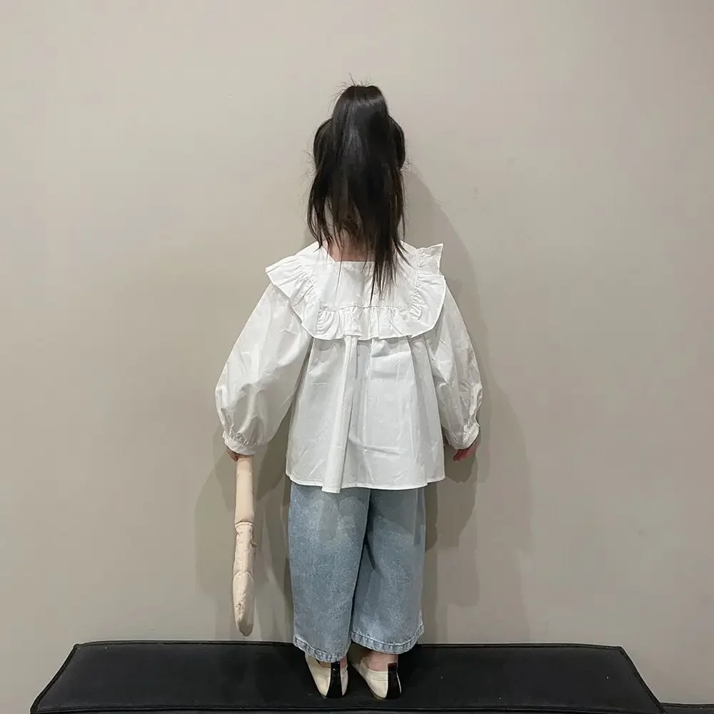 Cotton Girls Pants Elastic Waist Ankle Length Loose Straight Clean Solid Soft Comfortable Girls pants,girls trousers,kids pants