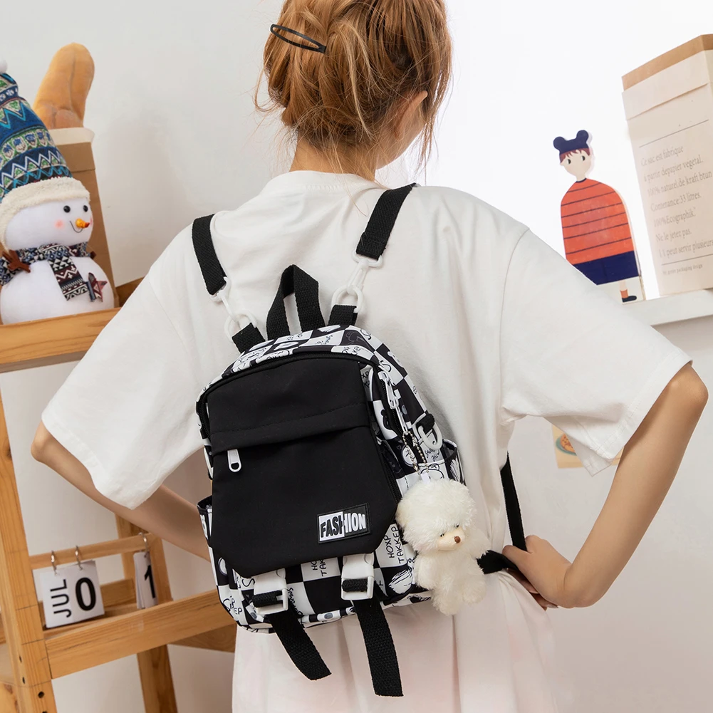 Mochila De moda Kawaii para bolso de hombro chicas adolescentes, Mochila pequeña multifunción para mujer, escolares de viaje| | -
