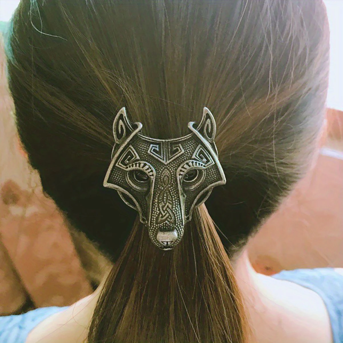 Fashionable And Exquisite New Viking Celtic Wolf Elastic Ponytail Headband Hair Tie Women Jewelry Accessories hair accessory