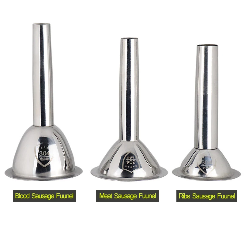 StainlessSteelSausageFillingNozzleFunnelStufferToolsforMeat