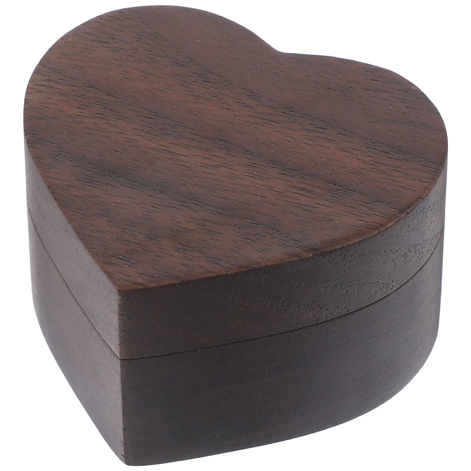 Heart Shape Rings Box Wooden Rings Case Wedding Rings Box Jewelry Rings Case for Proposal