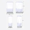 New Bathroom Non-punching Manual Press Soap Dispenser Wall Hanging Traceless Paste Disinfectant Bottle Transparent Divided 6
