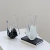 Glass Craft Transparent Geometric Desktop Storage Container Fruit Tray Flower Vase Glass Ornament Room Decoration Accessories 4