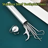 Toothpick Set Tooth Flossing Reusable Titanium Toothpicks Portable Stainless Steel Toothpick Floss Teeth Cleaner Oral Cleaning 1