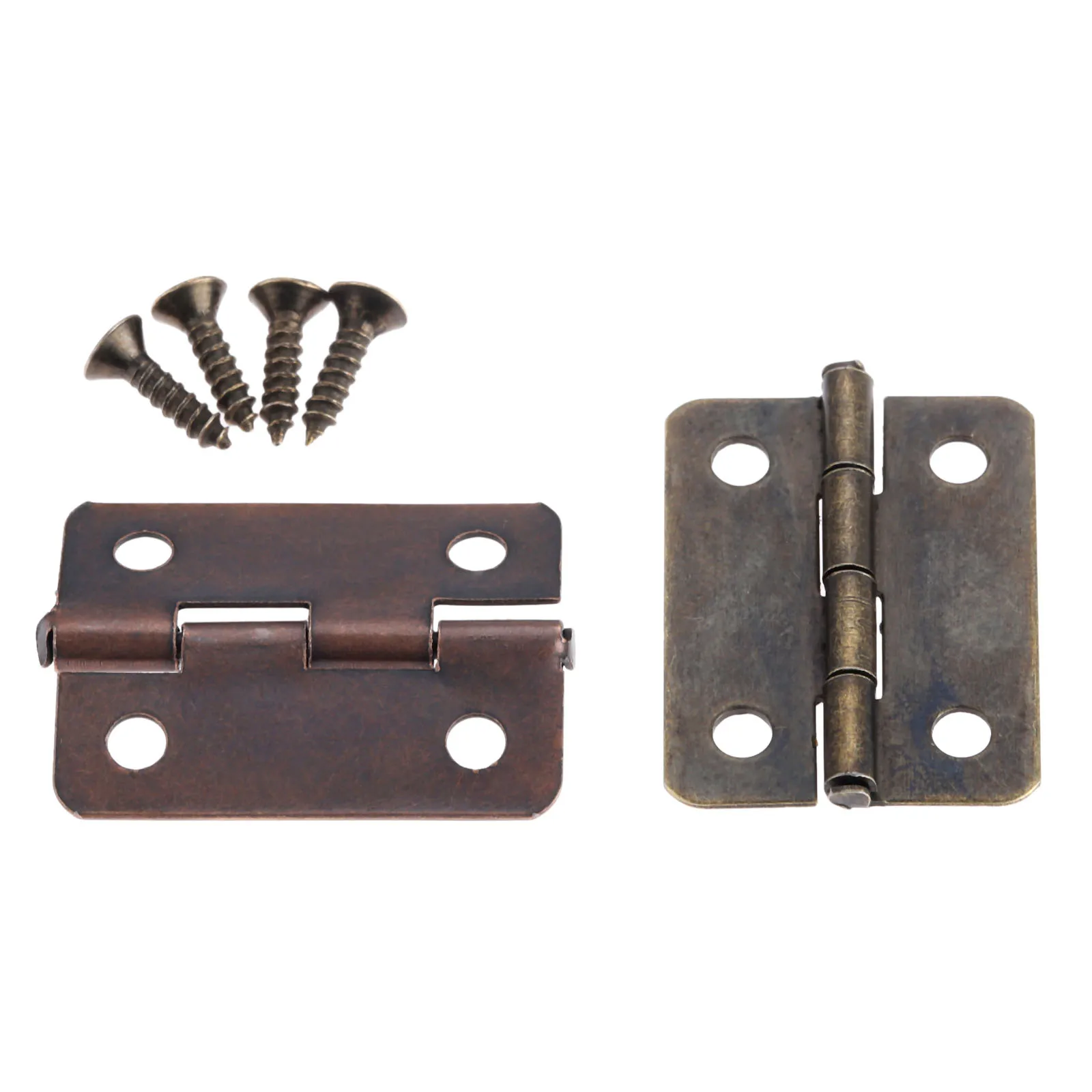 Stainless Steel Door Hinges Furniture Hinge Wooden Box Hinge Cabinet Door Hinges Cabinet Hinges Brass Hinges Bronze Butterfly Hinges 10pcs Hinges + 40 screw Round Angle 4 Holes Antique Bronze/Red Copper 25*18mm Decor Jewelry Wood Box Wine Vintage Zinc Alloy