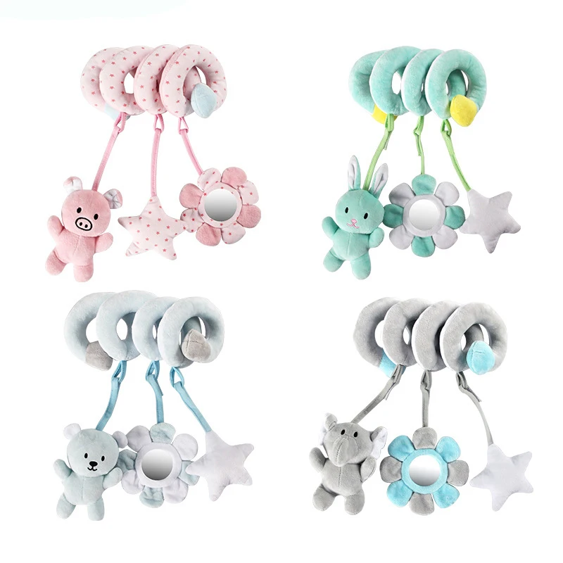 

Baby Bed Hanging Toy Hanging Spiral Rattle Cart Pendant Interactive Early Education Tool Newborn Stroller for 0-3 Years Old