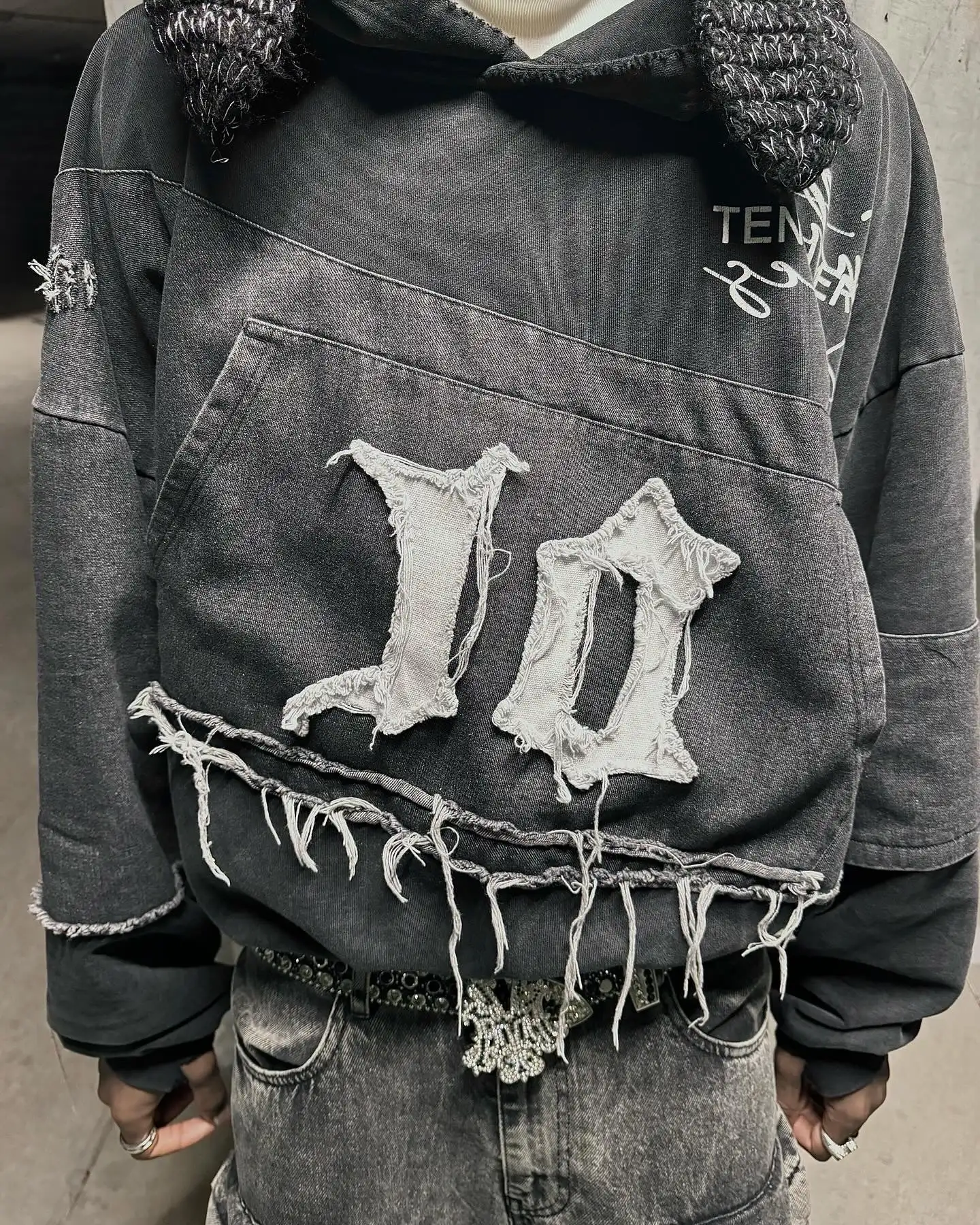 Streetwear Y2K Patchwork Hoodies Men Women Harajuku Gothic