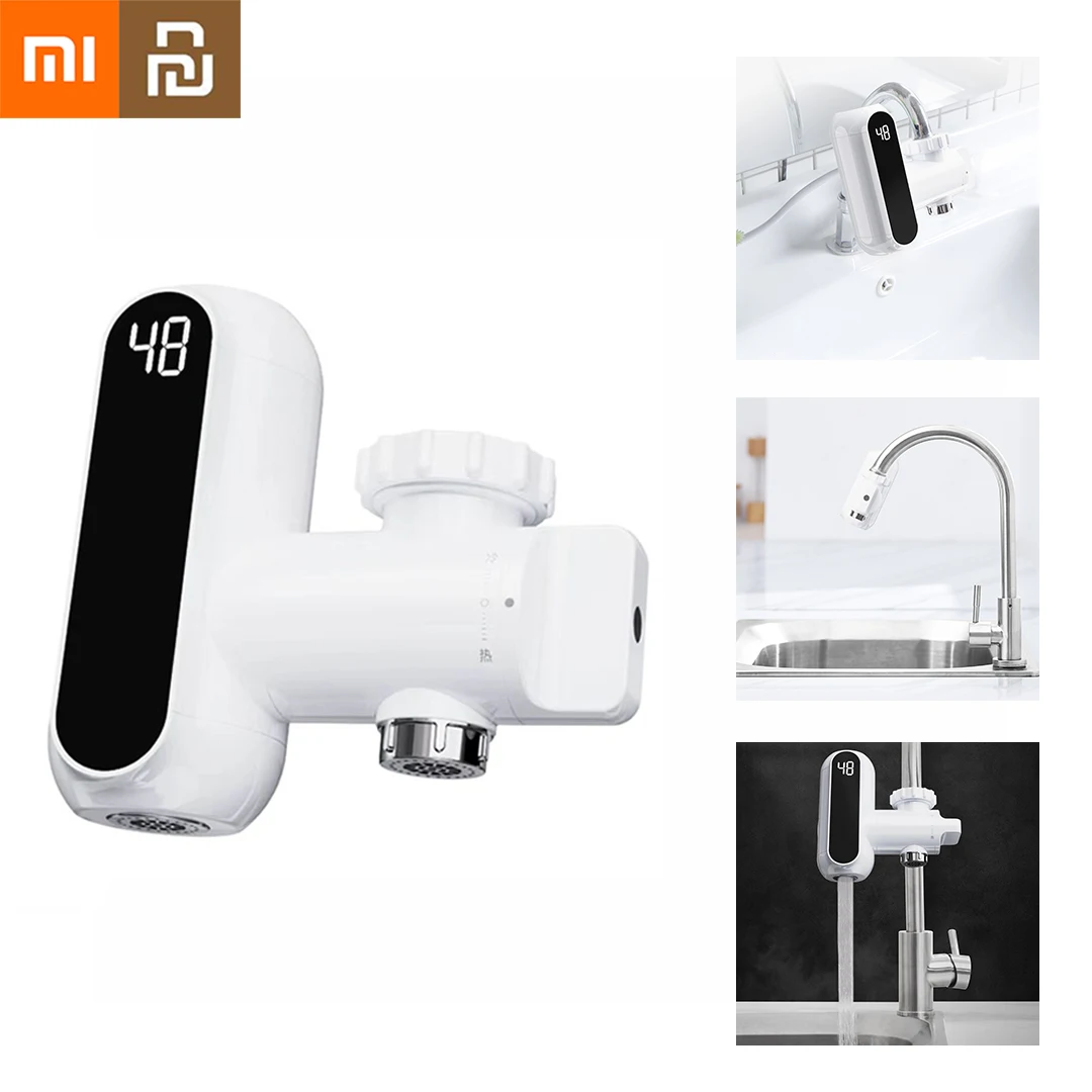 Xiaomi MIJIA Instant Water Faucet LED Temperature Digital Water Heater  Kitchen Bathroom Free Installation Connecting Faucet Mi - AliExpress