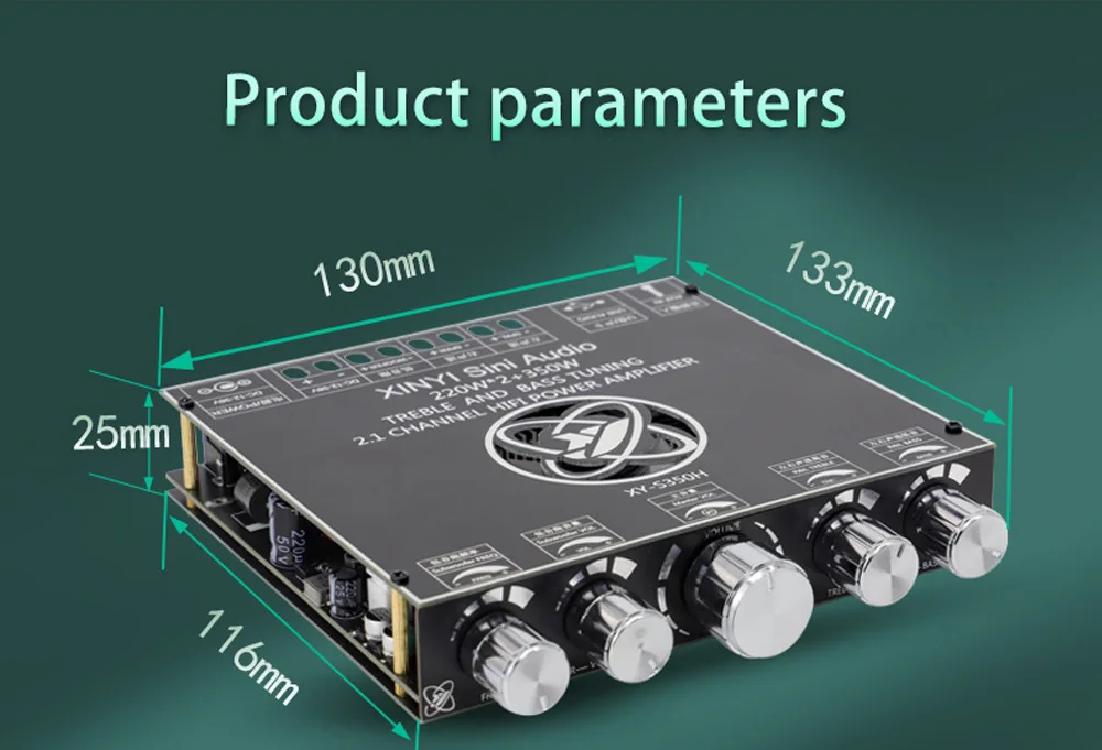 2*220w + 350w bluetooth 5.1 tpa3251d2 subwoofer