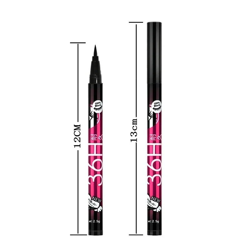 Matita eyeliner nera impermeabile e resistente al sudore (1/2/5 pezzi), eyeliner liquido a lunga durata e a prova di sbavature per un trucco occhi audace._voghion.com