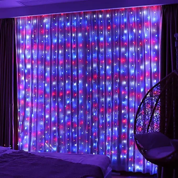 thumbnail image 1 of Guirnalda de luces LED navideñas con control remoto por USB, 3 m, 4 m y 6 m, decoración navideña para el hogar, guirnalda de Año Nuevo, 1 of 5