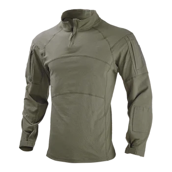 남성용 육군 전투 셔츠, 긴 셔츠, 전술 복장, 군사 의류, 탄성 상의, 카모 셔츠, 에어소프트 하이킹 의류
