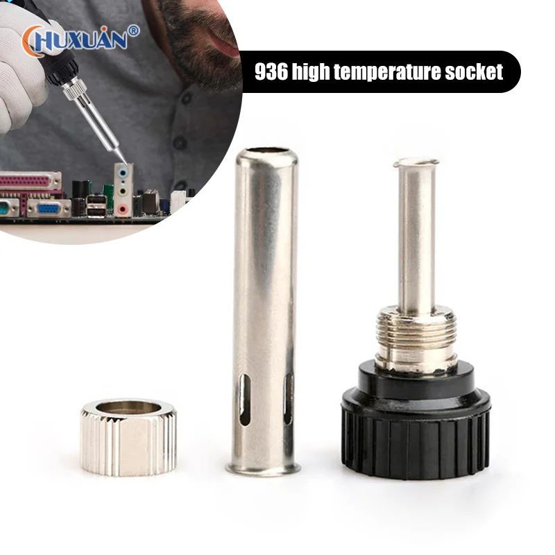 

1set Most For 852D 936 937D 898D 907/ESD Iron Head Cannula Iron Bushing Tip Soldering Station Iron Handle Accessories