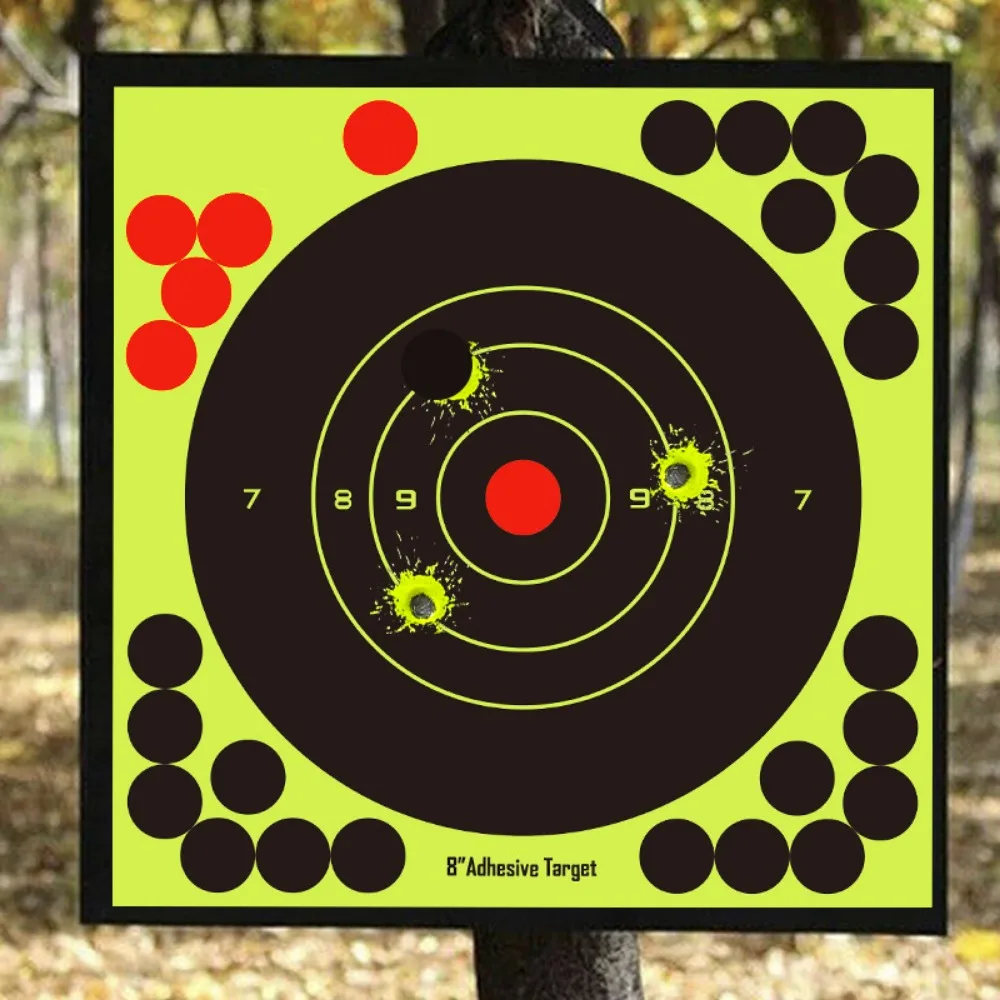 9 Types 8 Inch high visibility shooting target stickers Reactive Hunting Shooting Training Paper 10pcs/Set