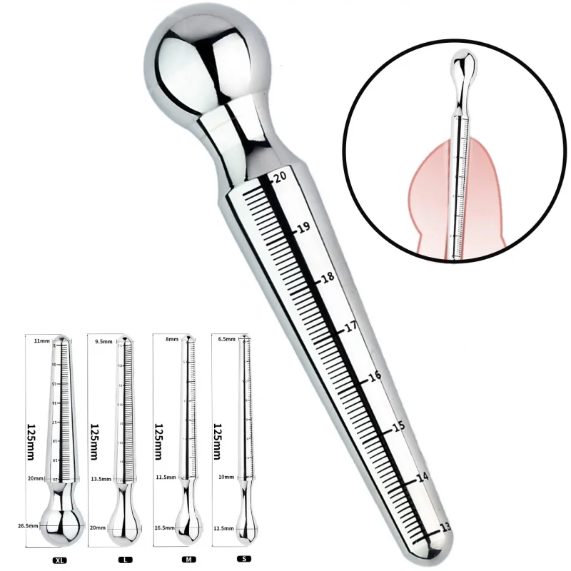 FRRK Smooth Horse Eye Stick Multifunction Stainless Steel Penis Plug Uretral Dilators Sounding Rod Catheter Adult Penis Sex Toys For Man