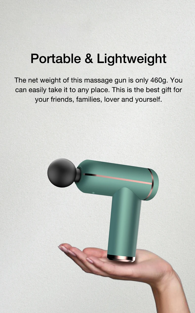 

swolf LCD Display Massage Gun Portable Percussion Pistol Massager For Body Neck Deep Tissue Muscle Relaxation Gout Pain Relief
