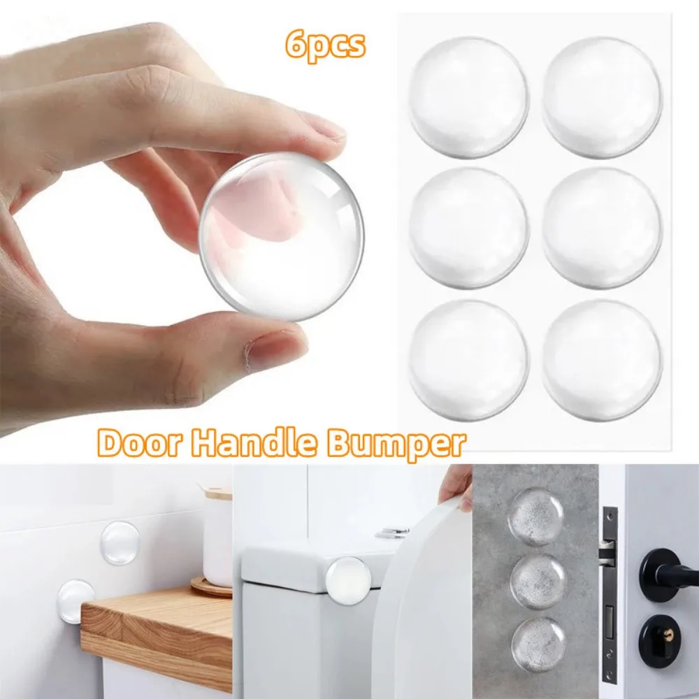 Silicone Door Stopper Wall Protectors Guards Self Adhesive Door Handle Cribs Bumper Stoppers Mute Stickers Furniture Pads