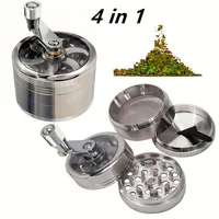 40mm Herb Grinder 4 Sections Portable Spice Grinder Multifunctional Zinc Alloy Shredder Kitchen Gadget Hand Tools Crushers 1