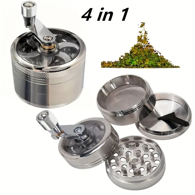 40mm Herb Grinder 4 Sections Portable Spice Grinder Multifunctional Zinc Alloy Shredder Kitchen Gadget Hand Tools Crushers 1