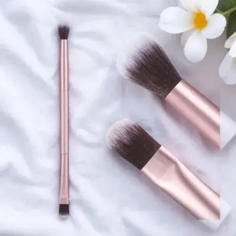 1/2/3/4/5/6pcs Double Ended Eyebrow Eyeshadow Brush Professional Makeup Tool For Women With Aluminum Tube Handle Premium Fiber 6