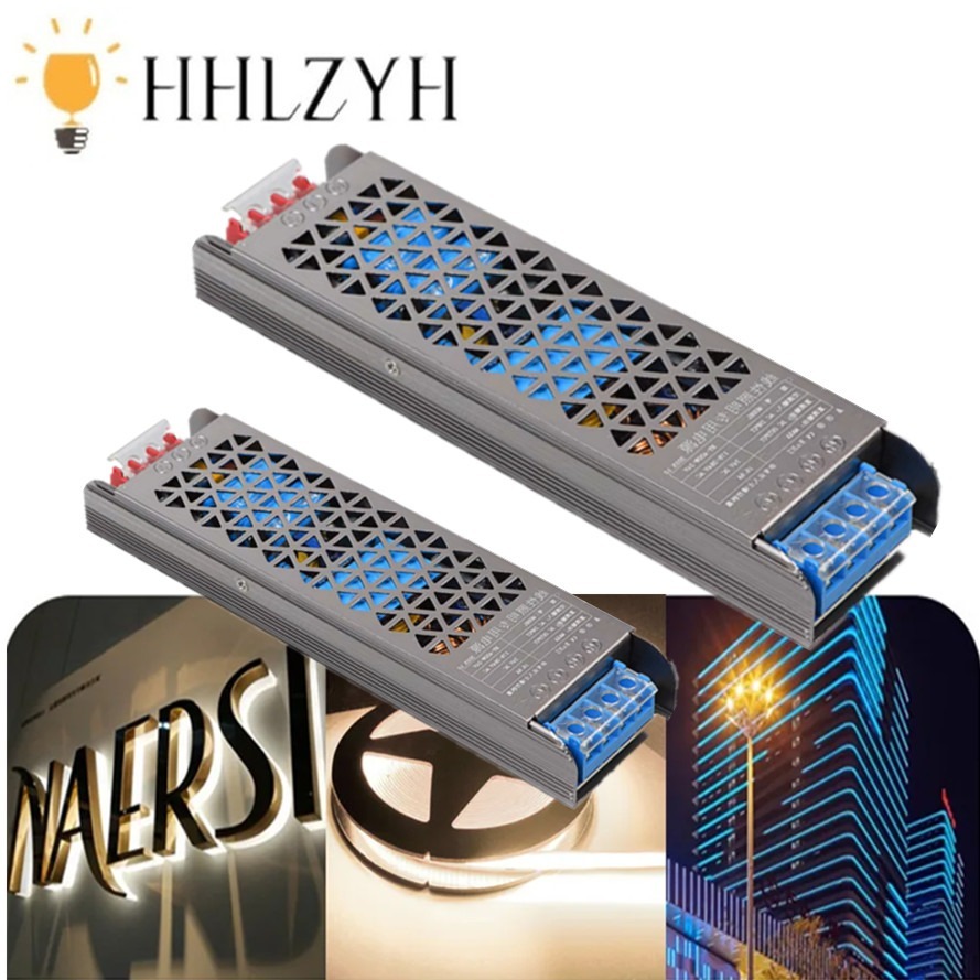 DC 12V 24V Switching Power Supply AC176-264V Mute Lighting Transformers 60W 100W 200W 300W 400W LED Light Driver Power Adapter