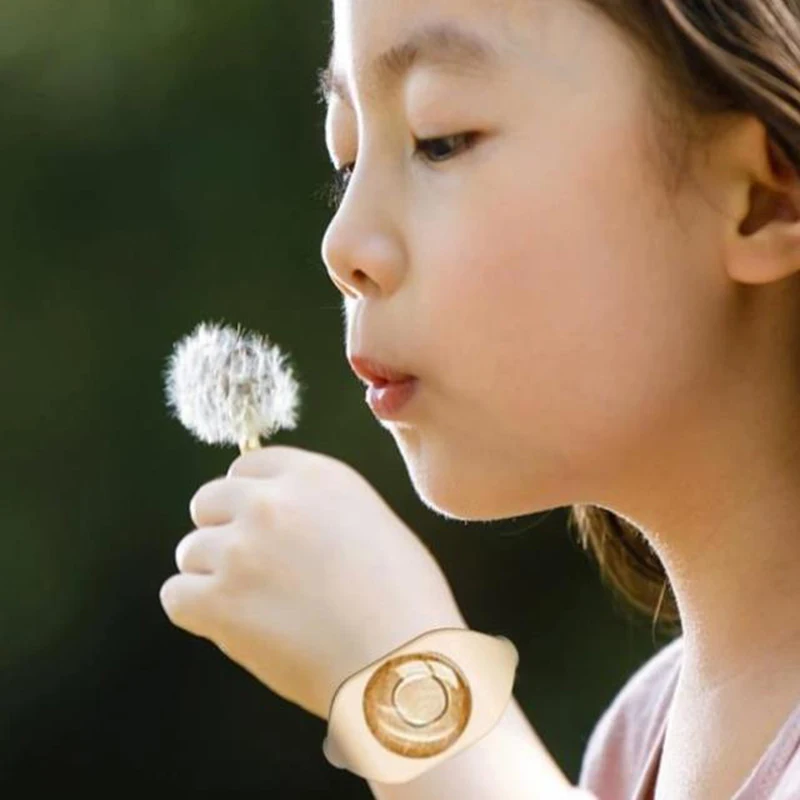 Pulsera repelente de mosquitos para niños, reloj de pulsera de silicona impermeable, banda de muñeca antiinsectos, repelente al aire libre