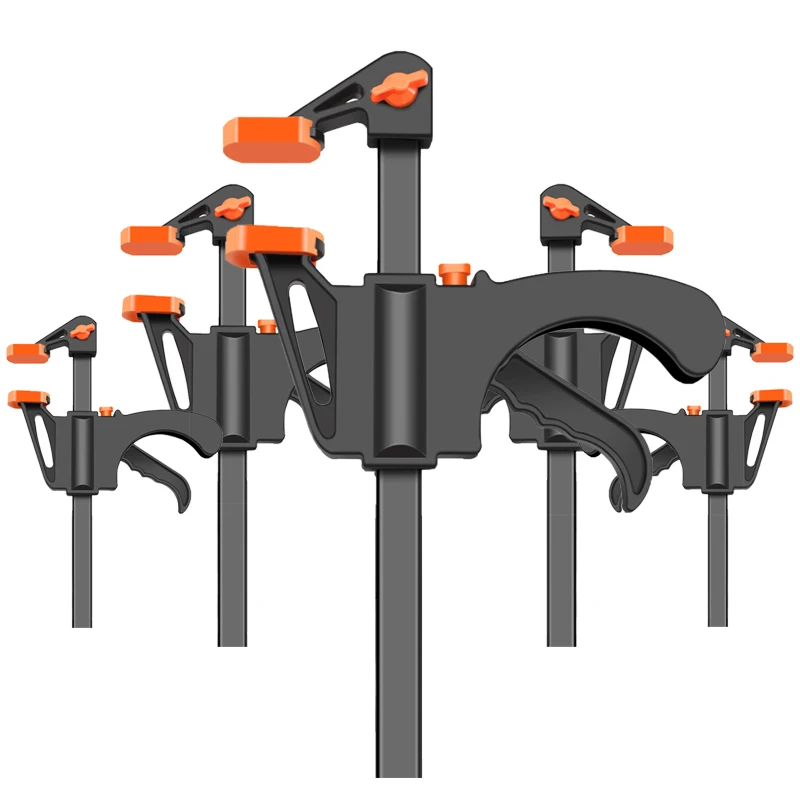 

Tool DIY Adjustable Hand Woodworking Spreader 4 Inch Clip Kit Quick Ratchet Release F Clamp Speed Squeeze Work Bar Clamp