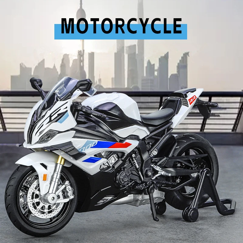 Juguete de motocicleta BMW S1000RR 1:12 RMZ City, modelo de carreras de