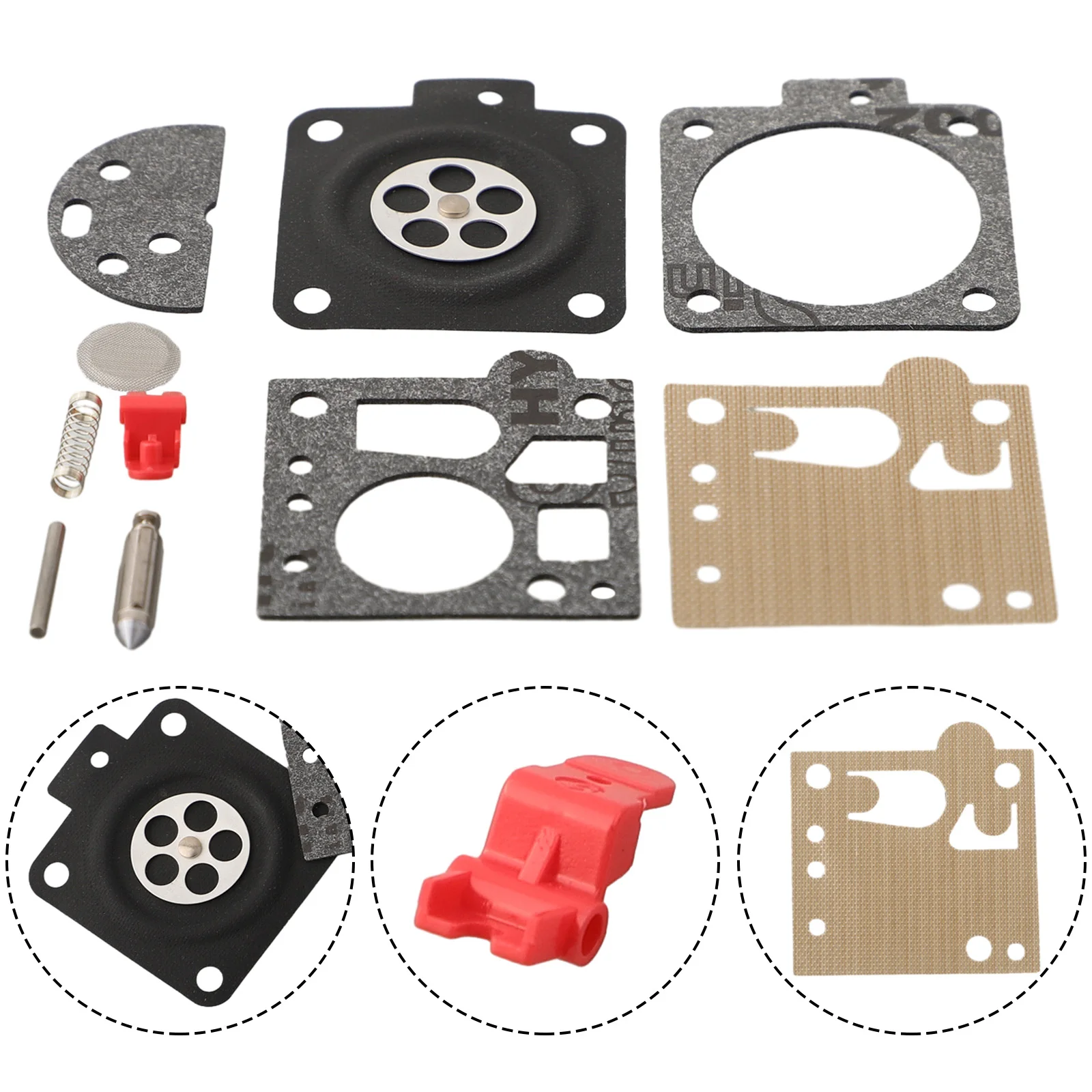 

1set Carburetor Repair Gasket Kit For Stihl 038 MS380 MS381 Bing 48 1119 007 1062 Garden Industrial Plastics Power Tool Parts