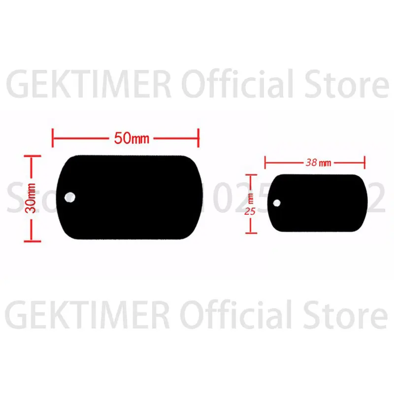 100Pcs 알루미늄 군사 신원 태그 맞춤형 개인화 된 ID 명판 레이저 새겨진 번호 펜던트 키 체인 Diy 만들기