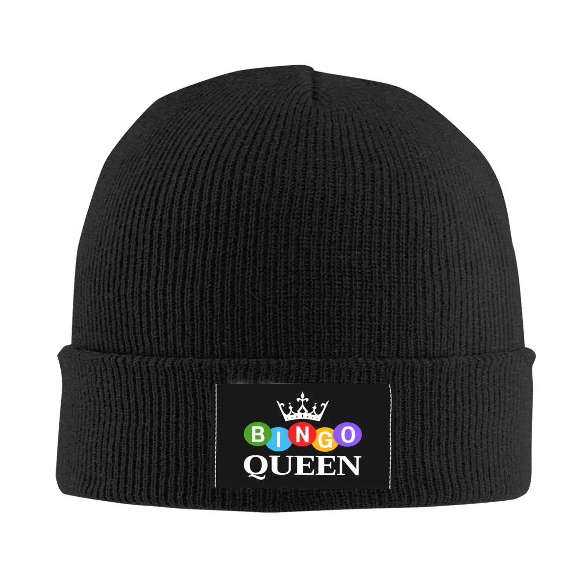 

Bingo Queen Bonnet Hats Hip Hop Knitting Hat For Women Men Warm Winter Skullies Beanies Caps