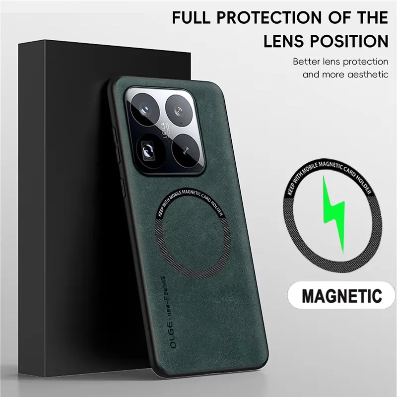 Magnetic Leather Phone Case with Magsafe Integration