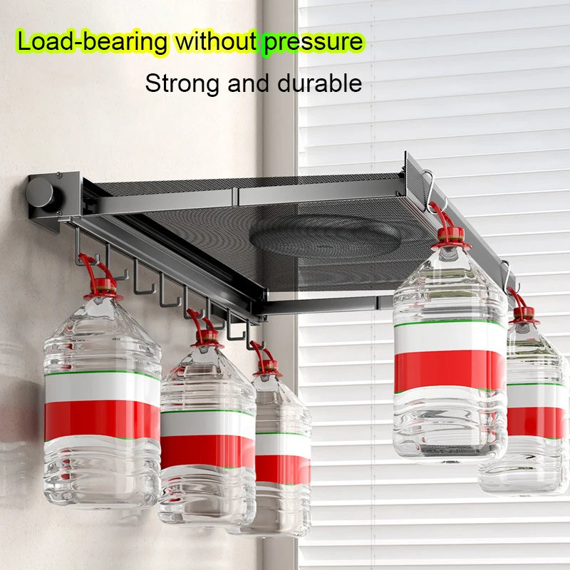 No Drill- Shelf Foldable Wall Shelves Holder Organizer Retractable Laundry Drying Storage Racks Gap Shelf For Bathroom Balcony 5