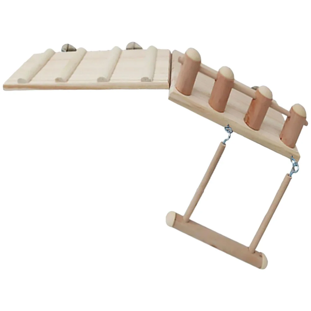 

Striped Bass Parrot Wooden Platform Birds Toys Hamster Accessories Guinea Board