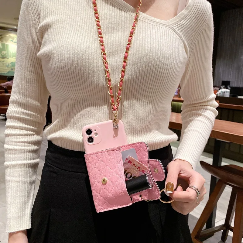 Cute Lanyard Silicone Cover For Samsung X-COVER 5 7 M13 M12 M53 Lovely Cartoon Wallet Case For Galaxy M52 M32 M62 M31 M33 M51_voghion.com