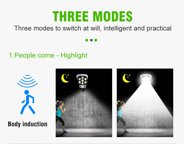 Mode 1 of a solar sensor light operation