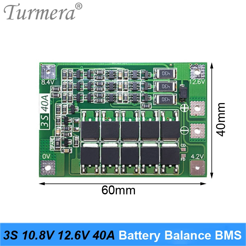 battery pack for camping Turmera 12V Battery Box 3X7 18650 Holder with Welding Nickel for 7Ah to 23Ah Motorcycle Lithium Batteries Replace Lead-Acid  Use lithium ion battery pack