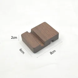 Solid Wood Portable Phone and Tablet Desk Stand with Customizable Logo (I)
