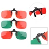 1X Kids Foldable Clip Amblyopia Corrective Glasses Red Green Color Squint Blind 1