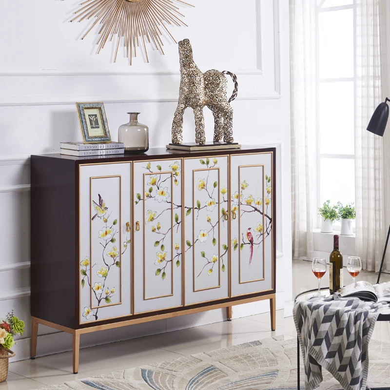 

Modern new Chinese porch counter hotel sideboard locker living room entrance decoration
