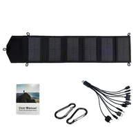 Panneau solaire pliable 6 voies 800W haute puissance, station de charge rapide 20Wh, batterie portable USB 5V DC pour camping, randonnée et situations d'urgence 1
