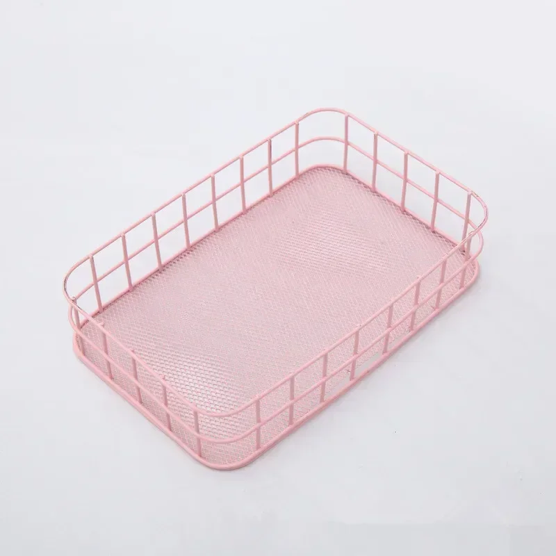 Nordic Iron Design Metal Storage Basket for Home and Office Organization
