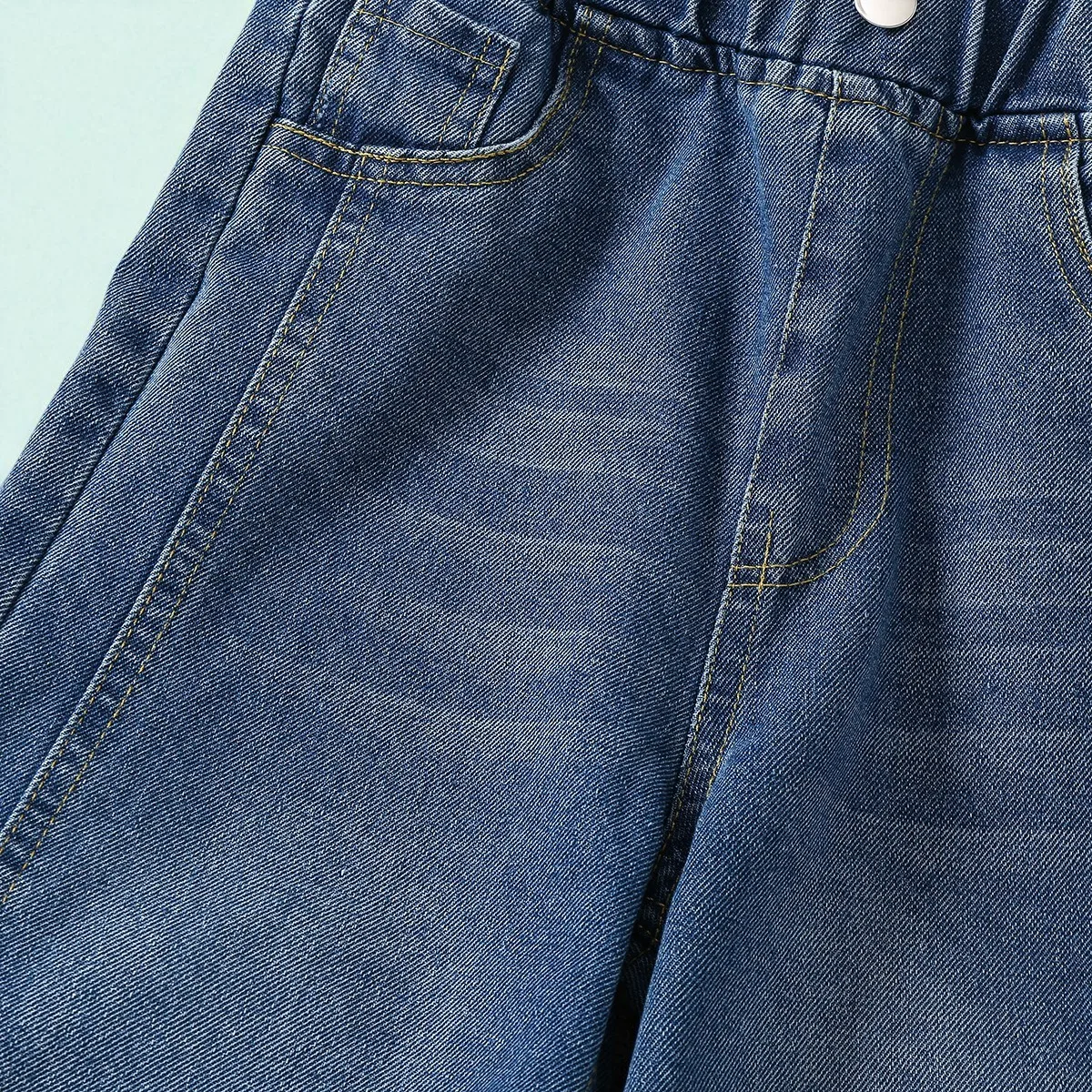 السراويل للفتيات الجينز المراهقين ملابس الأطفال فراشة طباعة السراويل ربيع الخريف الطفل الاطفال الملابس الجينز 6 8 10 12 14 Y