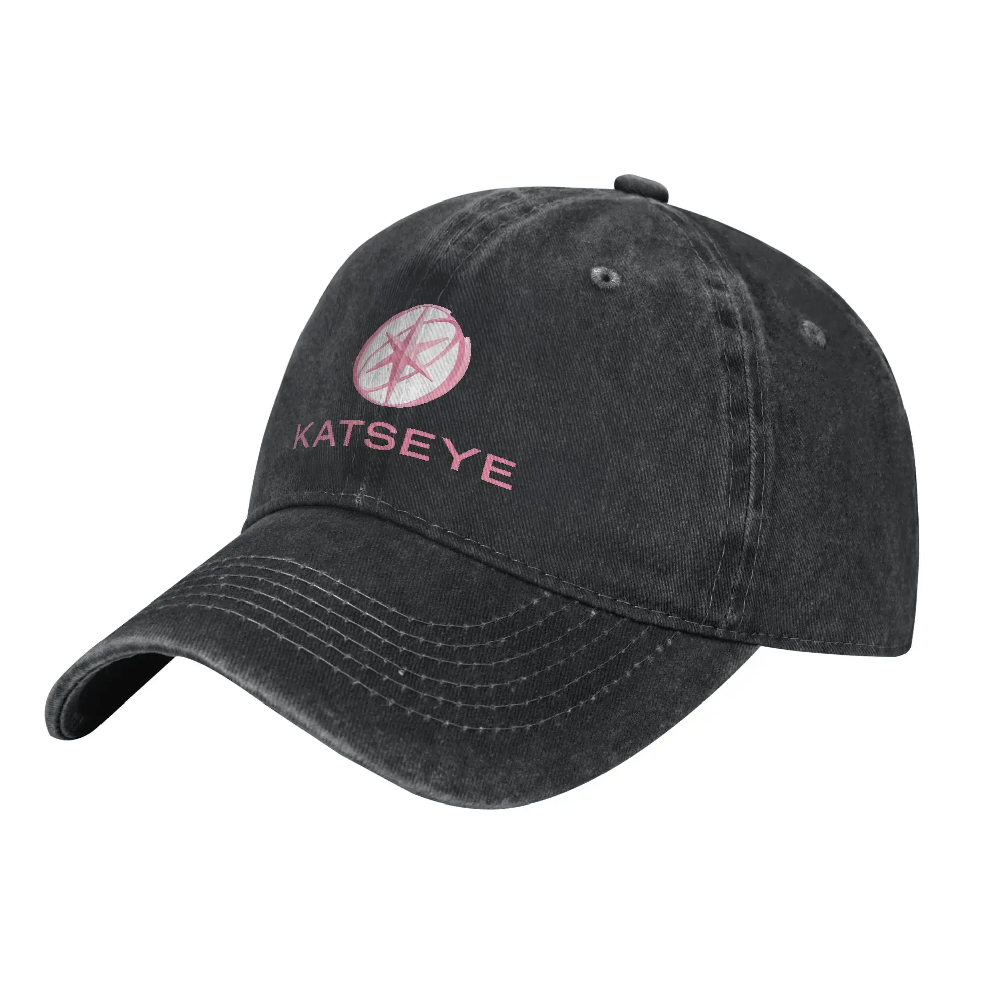 KATEYE Kpop Group Washed Denim Cap, lässige Baseballkappen, verstellbare Mütze, Sommer-Unisex-Baseballmützen – Detail 1