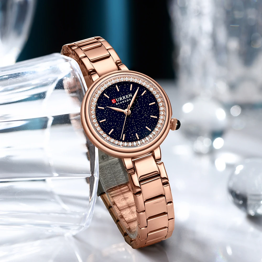 5pcs Set Watch Set For Women Luxury Stainless Steel waterproof Analog Ladies Quartz Wristwatch Fashion Bracelet Watch_voghion.com