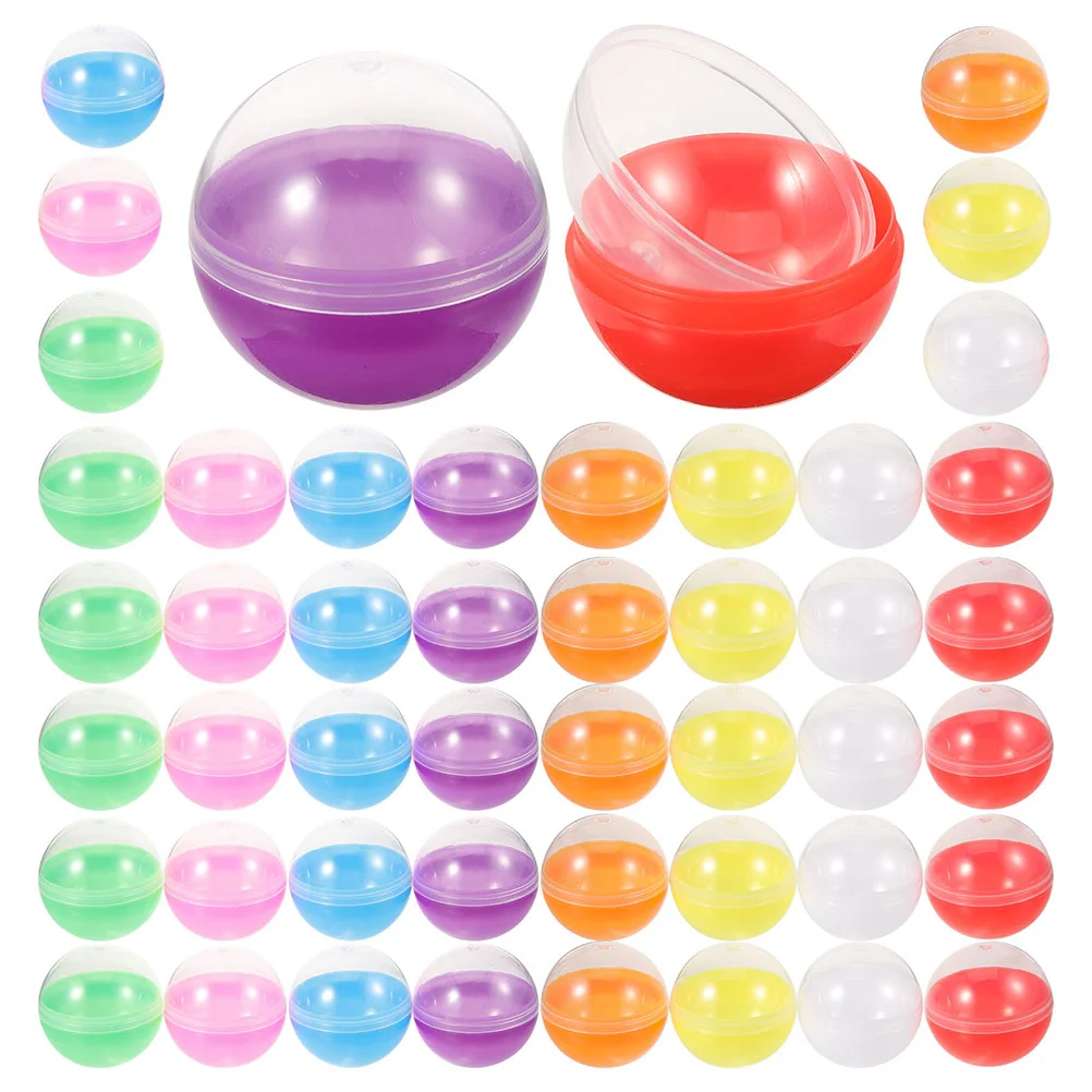 

120 Pcs Shell Gumball Capsules Plaything Translucent Empty Filler Plastic Party Favor Storage Container Fillable Balls