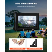 SucceBuy 14/15/16/18/20 FT Inflatable Projector Screen with 120W Air Blower Projector Screen for Outdoor Theater Theme Party - Image 5