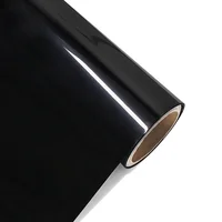 Ultra Gloss PET Piano Black Vinyl Wrap Film Sticker Auto Decoration Accessories Glossy Black Self Adhesive Vinyl Bubble Air Free 4