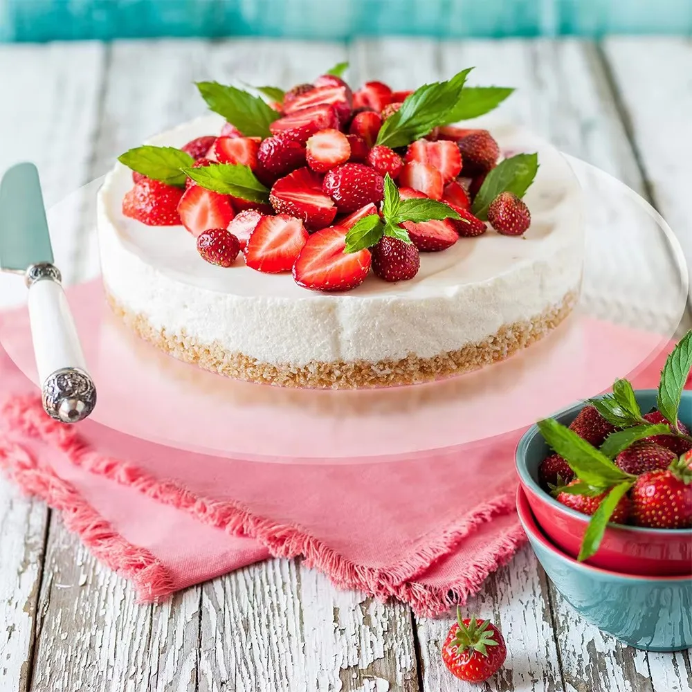 2/3PCS Reusable Acrylic Cake Disc Round For Layered Cake Decorating Tool Plate Blank Acrylic Topper Happy Birthday Cake Base