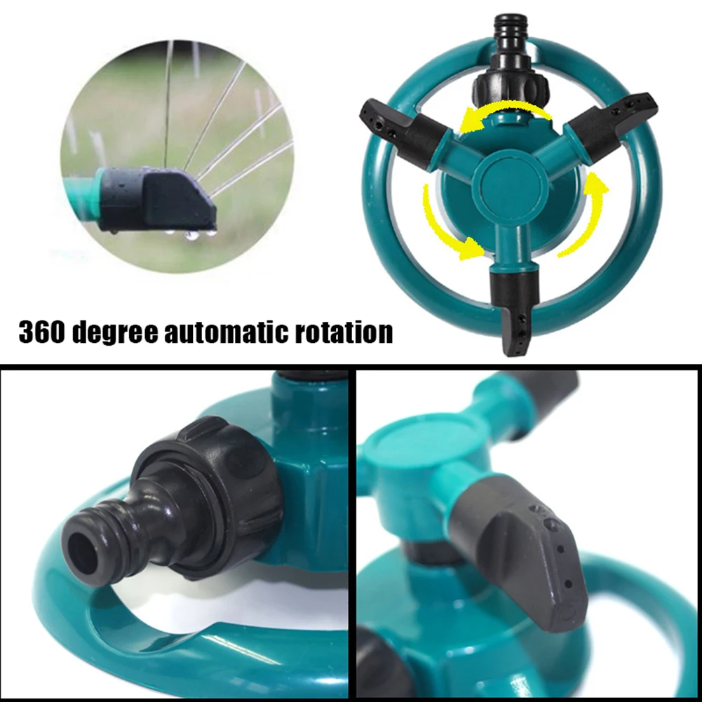 360 Degree Rotating Sprinklers Garden Lawn Device Household Auto Watering Grass 3 Nozzle Garden Planting garden sprinkler,irrigation sprinklers,drip irrigation sprinklers
